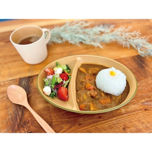 プレート earth color 抗菌 オリーブ