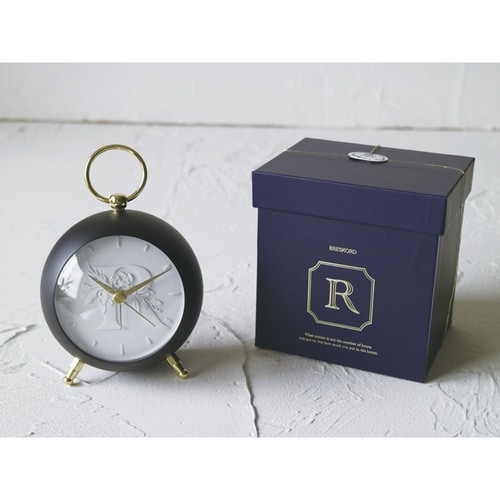 目覚まし時計 イニシャル 連続秒針 R