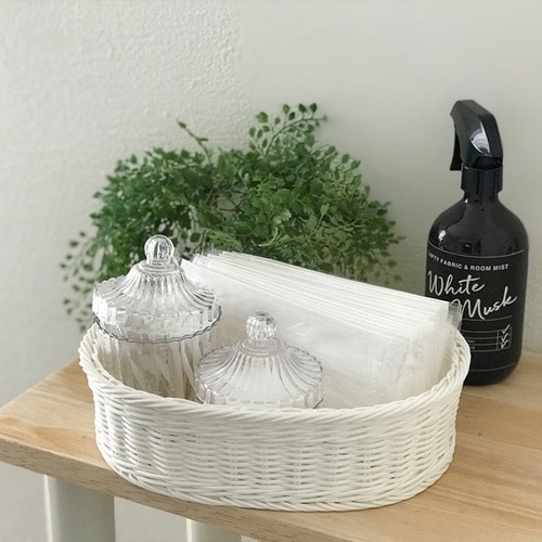 かご KLEANE PLUS 洗える ホワイト