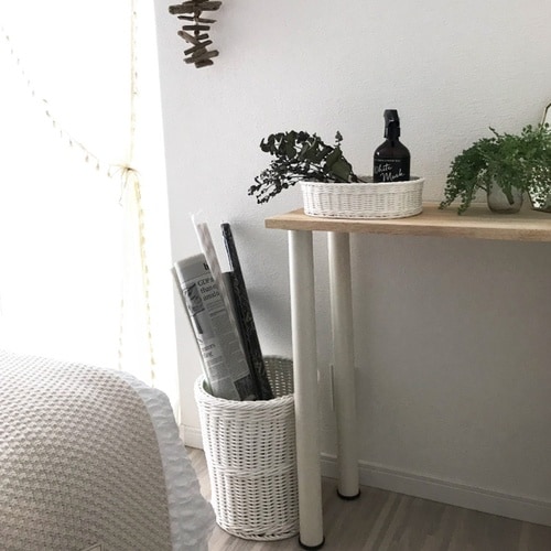 かご KLEANE PLUS 洗える ホワイト