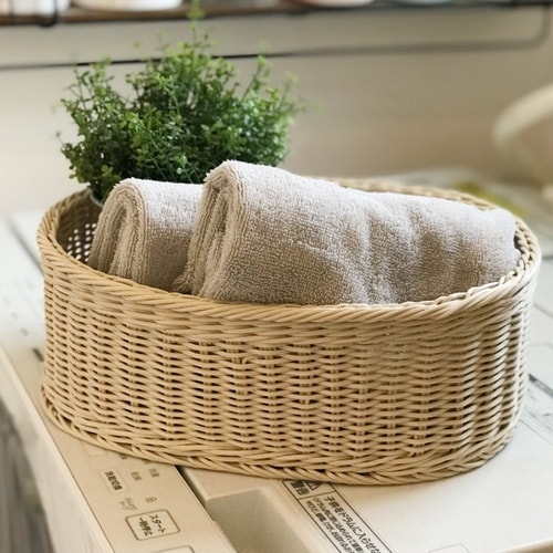 かご KLEANE PLUS 洗える ベージュ