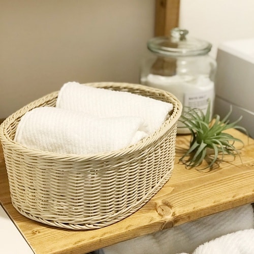 かご KLEANE PLUS 洗える ベージュ