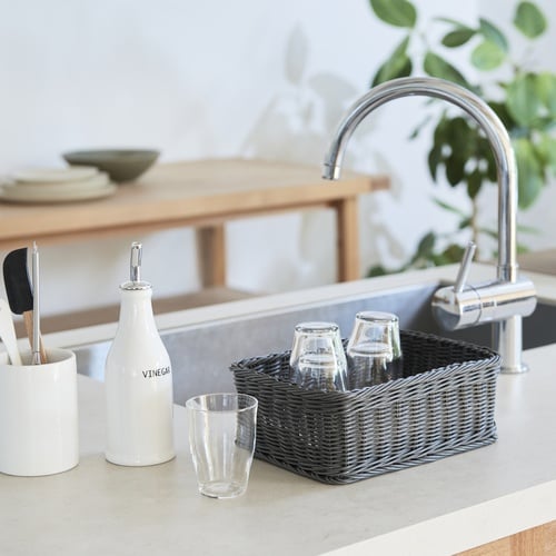 かご KLEANE PLUS 洗える ダークグレー