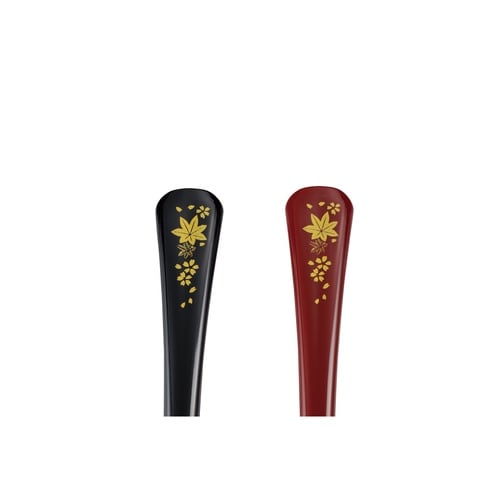 スプーン スプーンレスト 2点×2セット 春秋黒朱