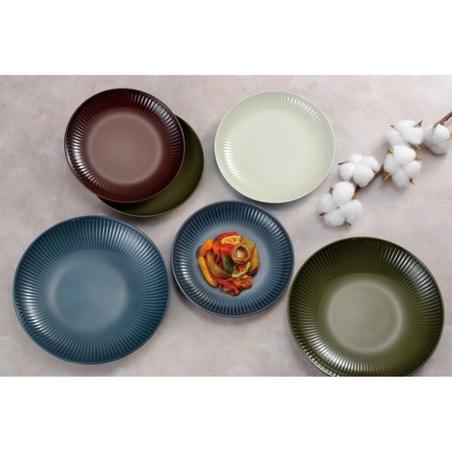 プレート cerala 丸 L ブラウン