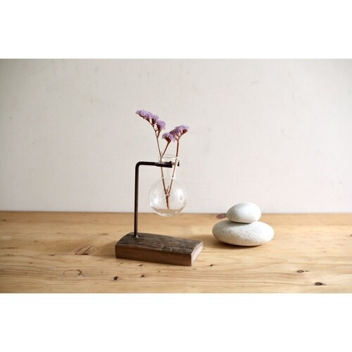 花瓶 アイアンガラスハンギング フラワーベース