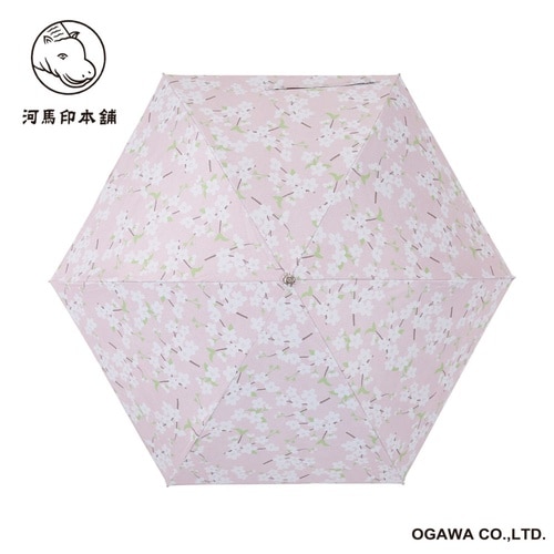 日傘 河馬印本舗 折りたたみ傘 晴雨兼用 桜