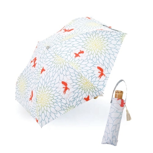 日傘 河馬印本舗 折りたたみ傘 晴雨兼用 金魚