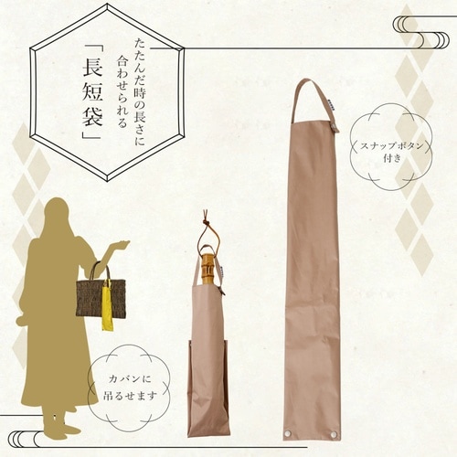 折りたたみ傘 河馬印本舗 晴雨兼用 藤黄