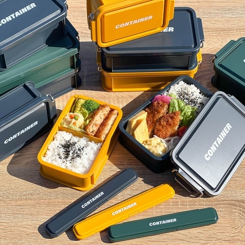 弁当箱 600ml 一段 弁当箱 イエロー