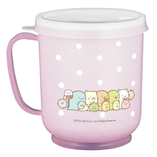 コップ 300ml 蓋付クリーミーコップ ピンク