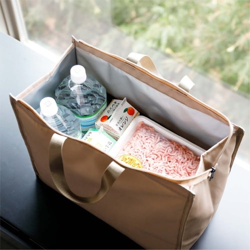 保冷バッグ 保冷スクエアバック ベージュ