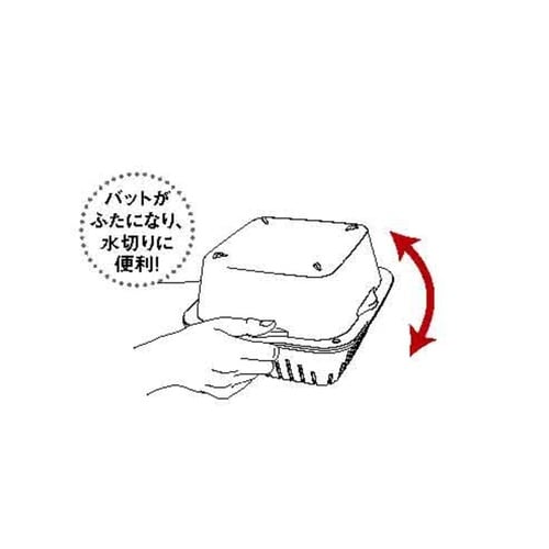 ザル ボウル 2点セット 角型 クックサイド