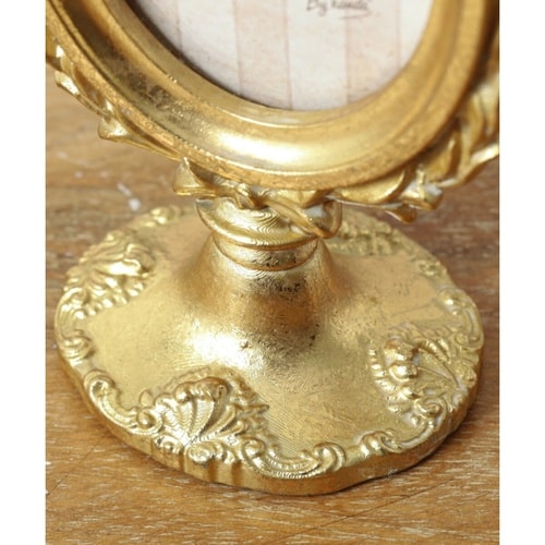 フォトフレーム フォトスタンド オーバル ゴールド