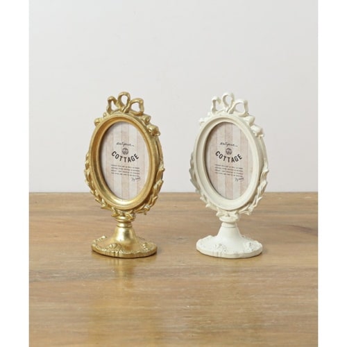 フォトフレーム フォトスタンド オーバル ゴールド