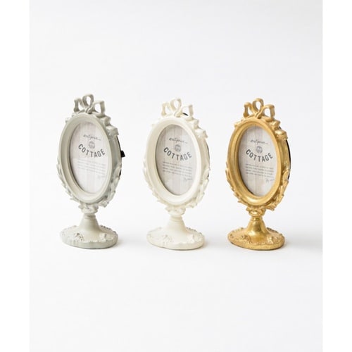 フォトフレーム フォトスタンド オーバル ゴールド