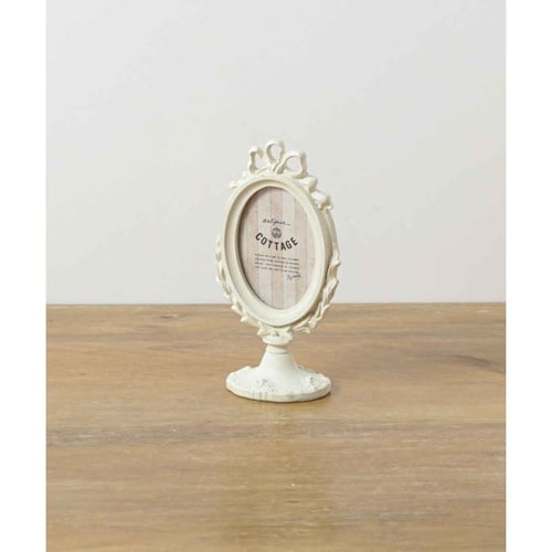 フォトフレーム フォトスタンド オーバル ホワイト