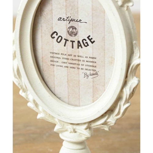 フォトフレーム フォトスタンド オーバル ホワイト