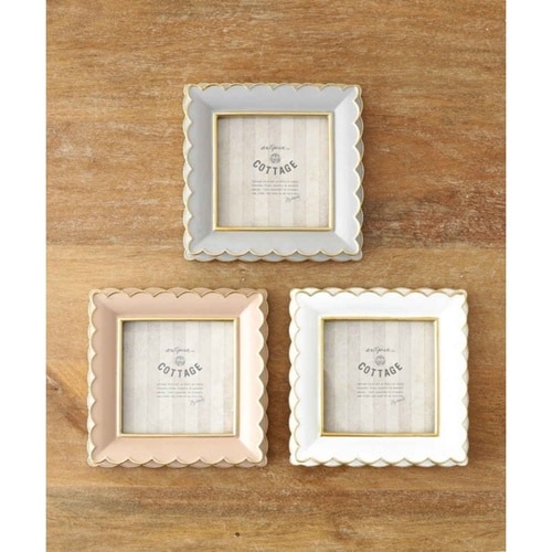 フォトフレーム スクエア波形フォトフレーム グレー