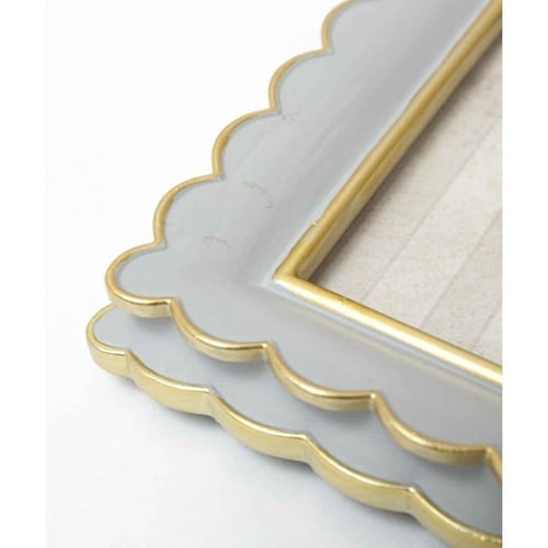 フォトフレーム スクエア波形フォトフレーム グレー