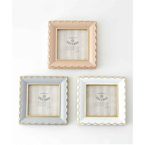 フォトフレーム スクエア波形フォトフレーム ピンク