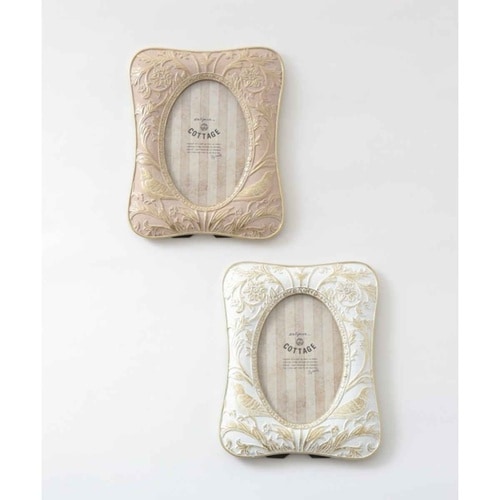 フォトフレーム 花鳥フォトフレーム レジン ピンク