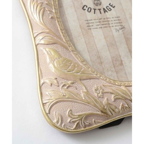 フォトフレーム 花鳥フォトフレーム レジン ピンク