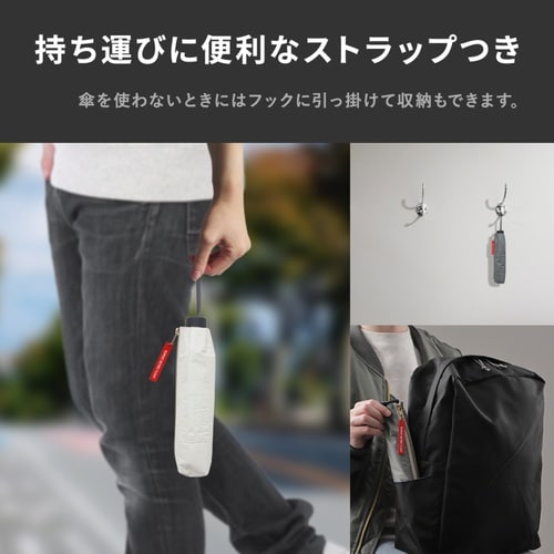 折りたたみ傘 晴雨兼用 グレー