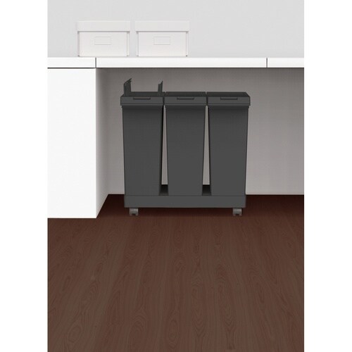 ゴミ箱 20L×3個 棚下で使える ブラック