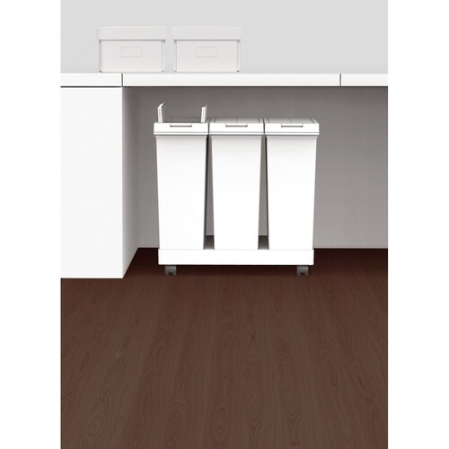 ゴミ箱 20L×3個 棚下で使える ホワイト