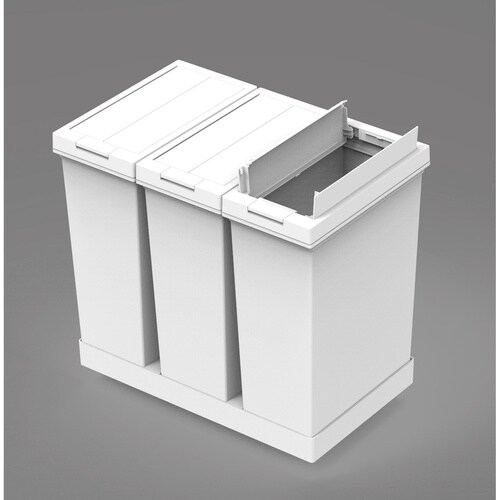 ゴミ箱 20L×3個 棚下で使える ホワイト