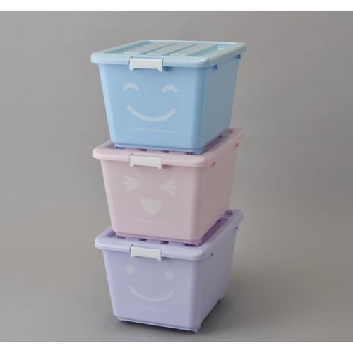 収納ボックス ふた付き ライトピンク