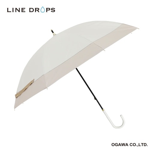 長傘 晴雨兼用 LINEDROPS ホワイト
