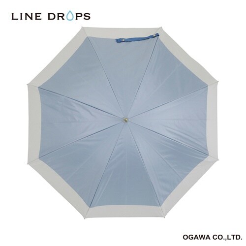 長傘 晴雨兼用 LINEDROPS ブルーグレー