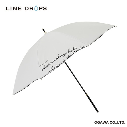晴雨兼用傘 長傘 LINEDROPS ホワイト