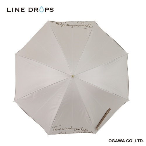 晴雨兼用傘 長傘 LINEDROPS ベージュ
