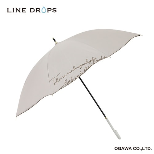 晴雨兼用傘 長傘 LINEDROPS ベージュ