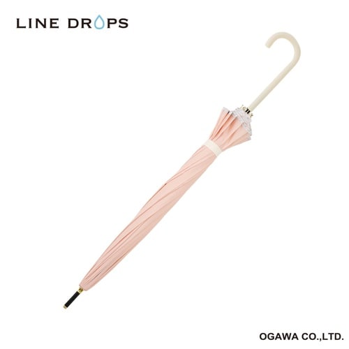 雨傘 長傘 LINEDROPS 16本骨 オレンジ