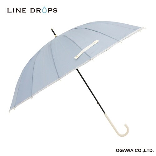 雨傘 長傘 LINEDROPS ブルーグレー
