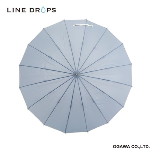 雨傘 長傘 LINEDROPS ブルーグレー