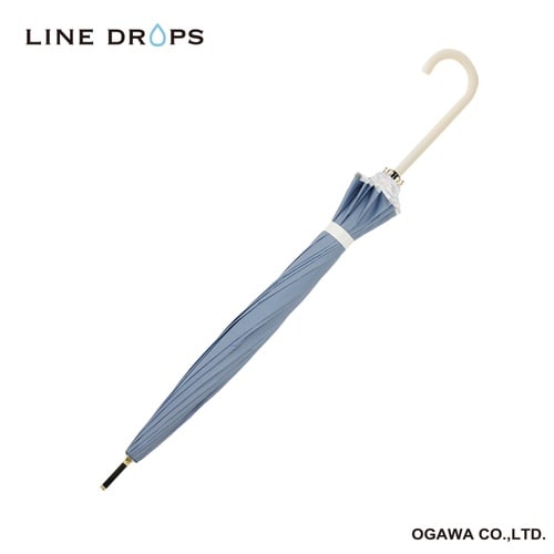雨傘 長傘 LINEDROPS ブルーグレー