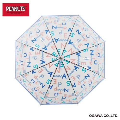 長傘 雨傘 ピーナッツ クリアアンブレラ A