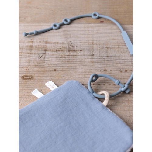 ベビー ニギニギハンカチ サックス