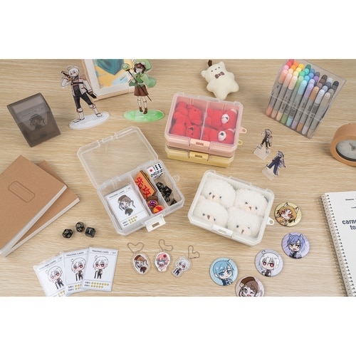 収納ケース 仕切板付き コーラル