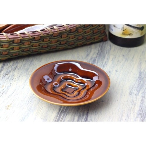 皿 小皿 美濃焼 はんなり 醤油 11cm アメ