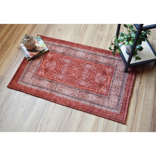 玄関マット 50×80 cm エルヴァン レッド