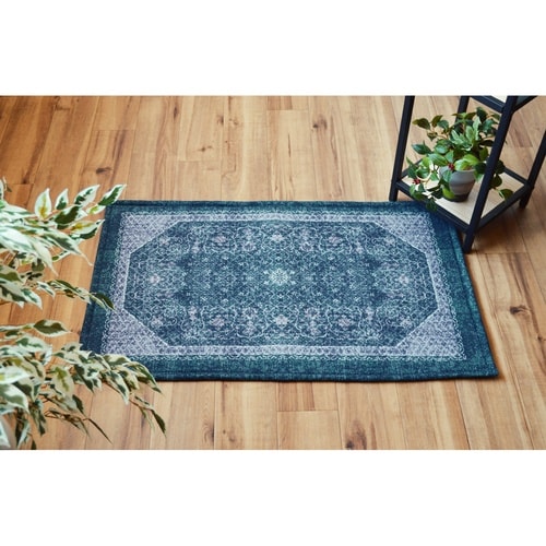 玄関マット 50×80 cm エルヴァン ネイビー