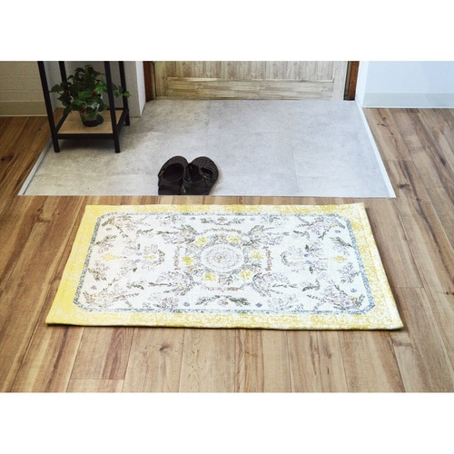 玄関マット 50×80 cm エルヴァン イエロー