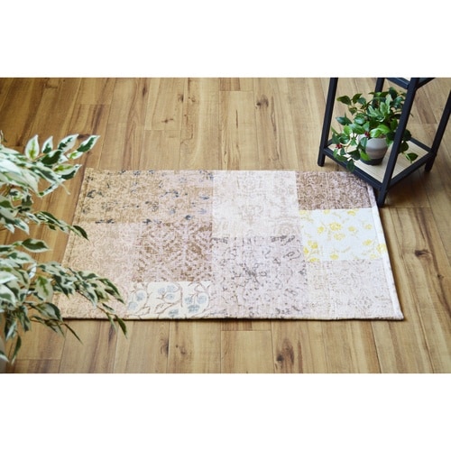 玄関マット 50×80 cm エルヴァン ベージュ