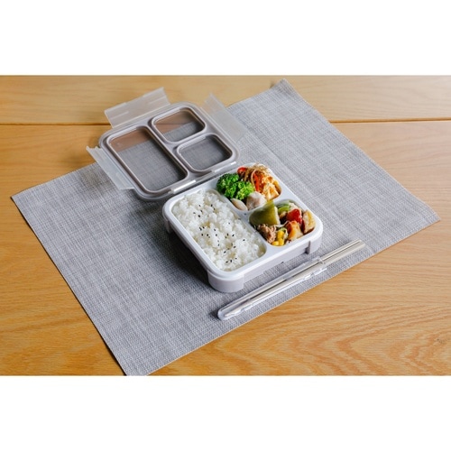 弁当箱 薄型弁当箱 グレーベージュ